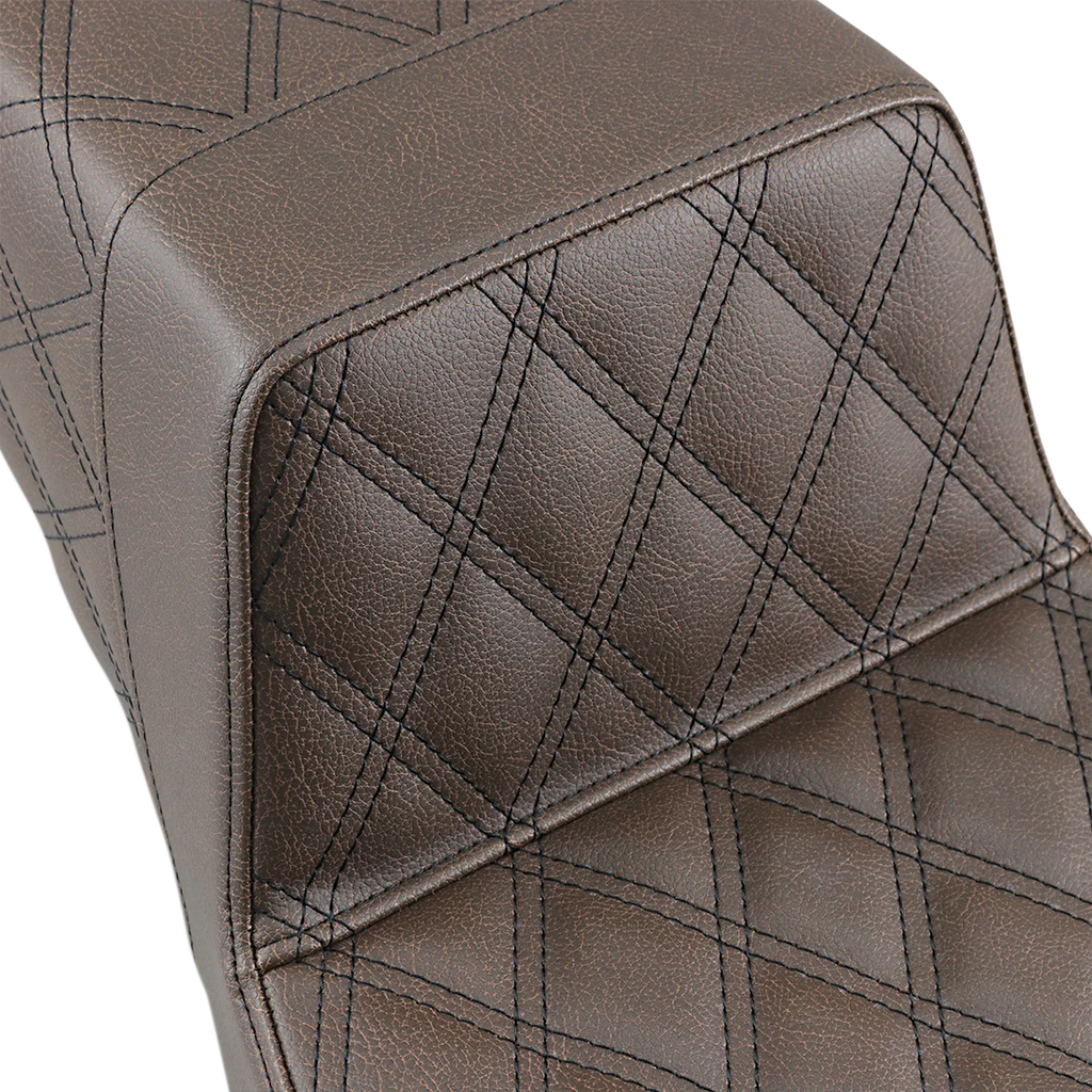 Saddlemen Step-Up Seat - Full Lattice Stitch - Brown 897-06-175BR - Back View