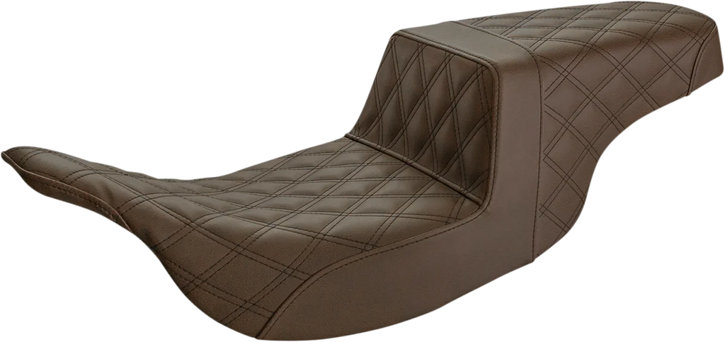 Saddlemen Step-Up Seat - Full Lattice Stitch - Brown 897-07-175BR - Main Product View
