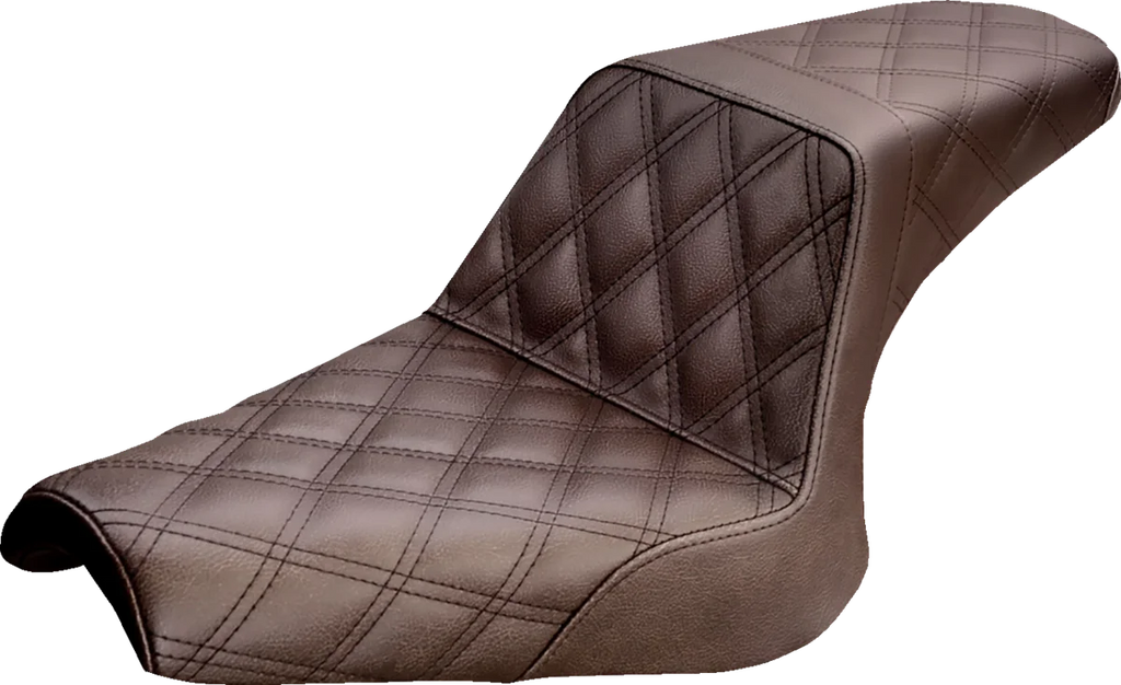 Saddlemen Step-Up Seat - Full Lattice Stitch - Brown - Bolt '13-'20 Y13-16-175BR - Main Product View