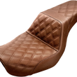 Load image into Gallery viewer, Saddlemen Step-Up Seat - Full Lattice Stitch - Brown - Dyna 804-04-175BR - Main Product View