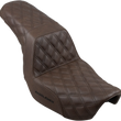 Load image into Gallery viewer, Saddlemen Step-Up Seat - Full Lattice Stitch - Brown - Dyna 806-04-175BR - Main Product View