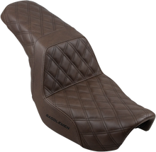 Load image into Gallery viewer, Saddlemen Step-Up Seat - Full Lattice Stitch - Brown - Dyna 806-04-175BR - Main Product View