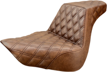 Load image into Gallery viewer, Saddlemen Step-Up Seat - Full Lattice Stitch - Brown - FL/FX '18-'23 818-27-175BR - Main Product View