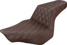 Load image into Gallery viewer, Saddlemen Step-Up Seat - Full Lattice Stitch - Brown - FXSB 813-27-175BR - Main Product View