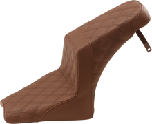 Load image into Gallery viewer, Saddlemen Step-Up Seat - Full Lattice Stitch - Brown - Scout Bobber I18-33-175BR - Main Product View