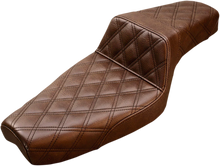 Load image into Gallery viewer, Saddlemen Step-Up Seat - Full Lattice Stitch - Brown - XL 807-03-175BR - Main Product View