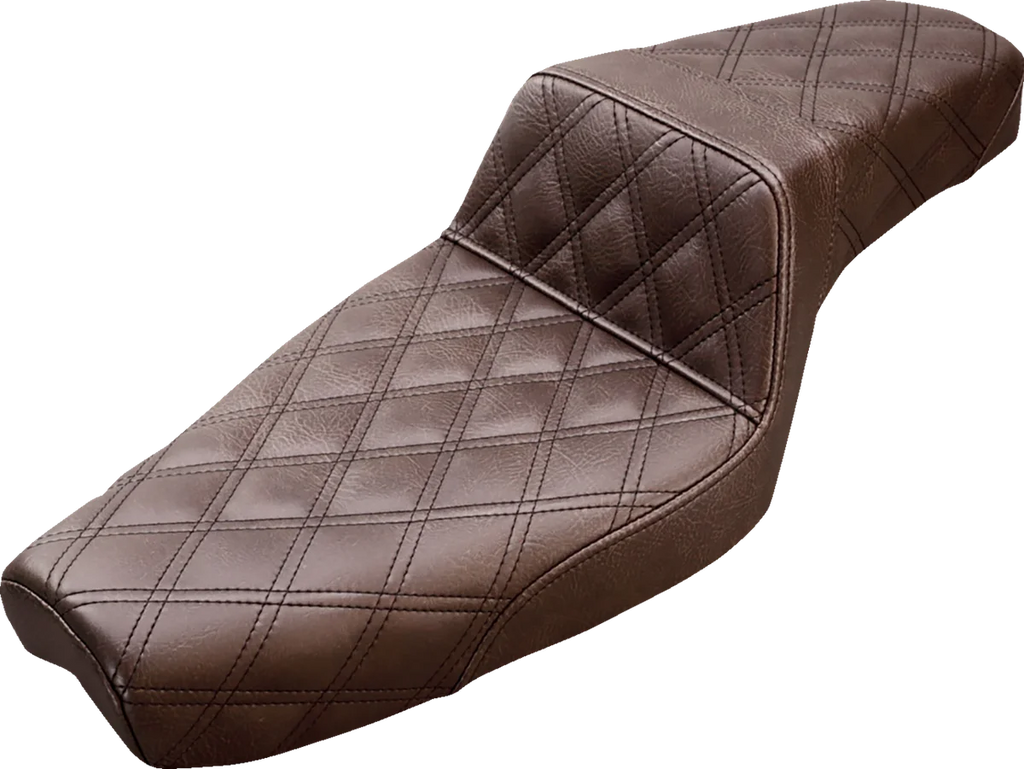 Saddlemen Step-Up Seat - Full Lattice Stitch - Brown - XL 879-03-175BR - Main Product View