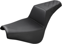 Load image into Gallery viewer, Saddlemen Step-Up Seat - Rear Lattice Stitch - Black 818-30-173 - Main Product View