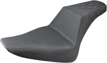 Load image into Gallery viewer, Saddlemen Step-Up Seat - Rear Lattice Stitch - Black - FLS 812-26-173 - Main Product View