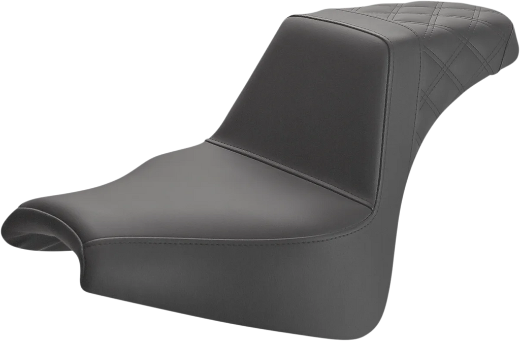 Saddlemen Step-Up Seat - Rear Lattice Stitch - Black - FXFB 818-28-173 - Main Product View