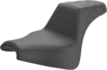 Load image into Gallery viewer, Saddlemen Step-Up Seat - Rear Lattice Stitch - Black - FXFB 818-28-173 - Main Product View