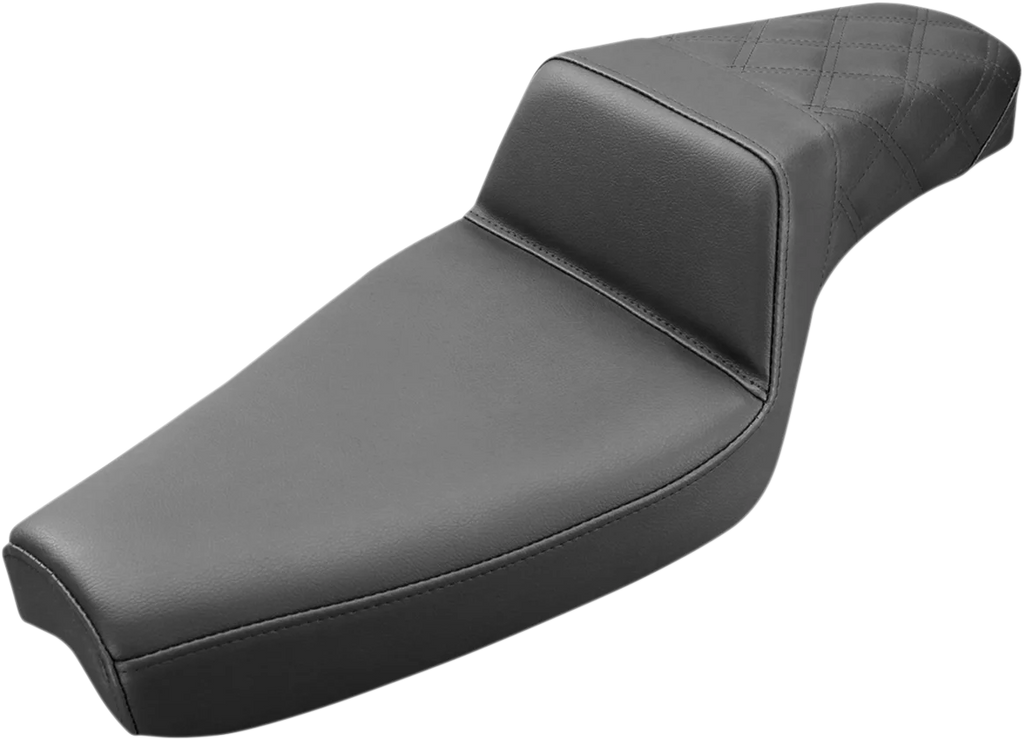 Saddlemen Step-Up Seat - Rear Lattice Stitch - Black - XL 807-03-173 - Main Product View