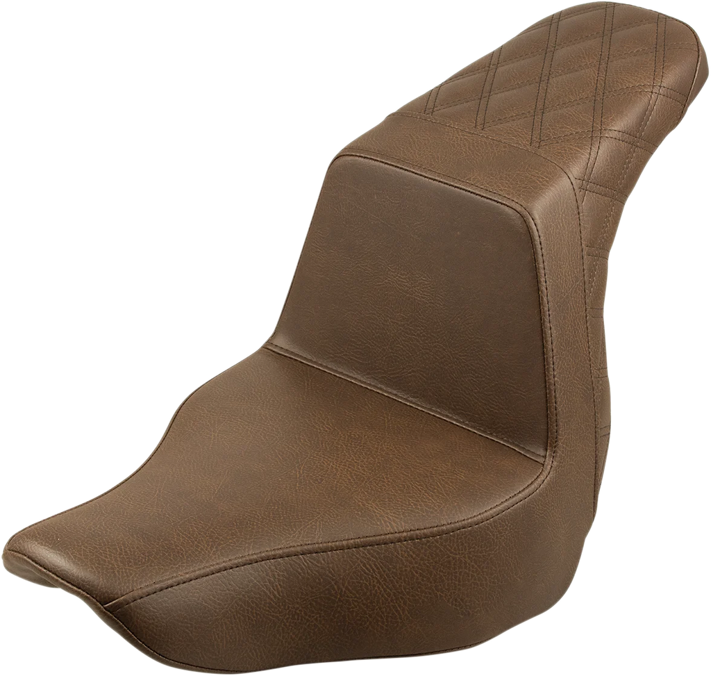 Saddlemen Step-Up Seat - Rear Lattice Stitch - Brown 818-29-173BR - Main Product View