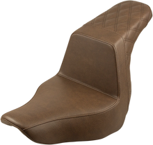 Load image into Gallery viewer, Saddlemen Step-Up Seat - Rear Lattice Stitch - Brown 818-29-173BR - Main Product View