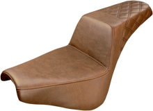 Load image into Gallery viewer, Saddlemen Step-Up Seat - Rear Lattice Stitch - Brown 818-30-173BR - Main Product View