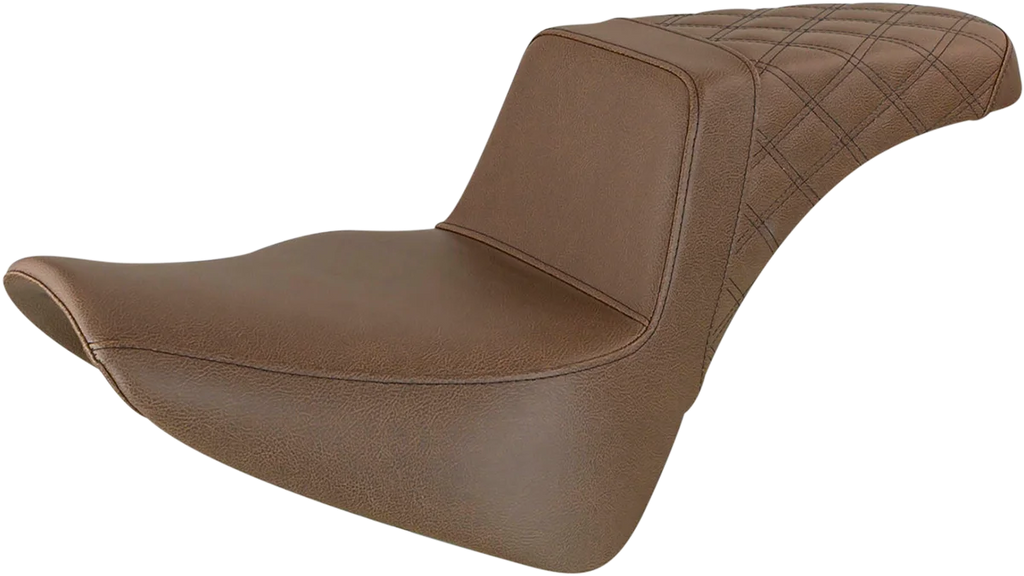 Saddlemen Step-Up Seat - Rear Lattice Stitch - Brown 818-33-173BR - Main Product View