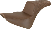 Load image into Gallery viewer, Saddlemen Step-Up Seat - Rear Lattice Stitch - Brown 818-33-173BR - Main Product View