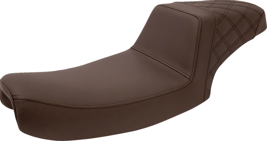 Saddlemen Step-Up Seat - Rear Lattice Stitch - Brown 891-04-173BR - Main Product View