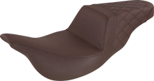 Load image into Gallery viewer, Saddlemen Step-Up Seat - Rear Lattice Stitch - Brown - FL '08-'23 808-07B-173BR - Main Product View