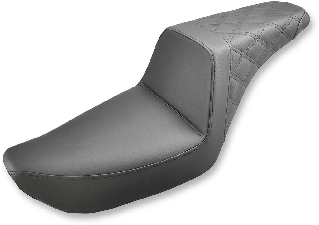 Saddlemen Step-Up Seat - Rear Lattice Stitched - Black - Dyna 804-04-173 - Main Product View