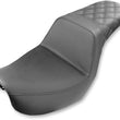 Load image into Gallery viewer, Saddlemen Step-Up Seat - Rear Lattice Stitched - Black - Dyna 804-04-173 - Side View
