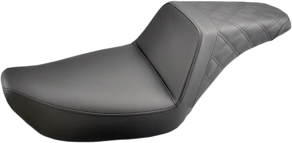 Saddlemen Step-Up Seat - Rear Lattice Stitched - Black - FXD 896-04-173 - Main Product View