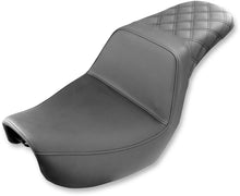Load image into Gallery viewer, Saddlemen Step-Up Seat - Rear Lattice Stitched - Black - FXD 896-04-173 - Side View