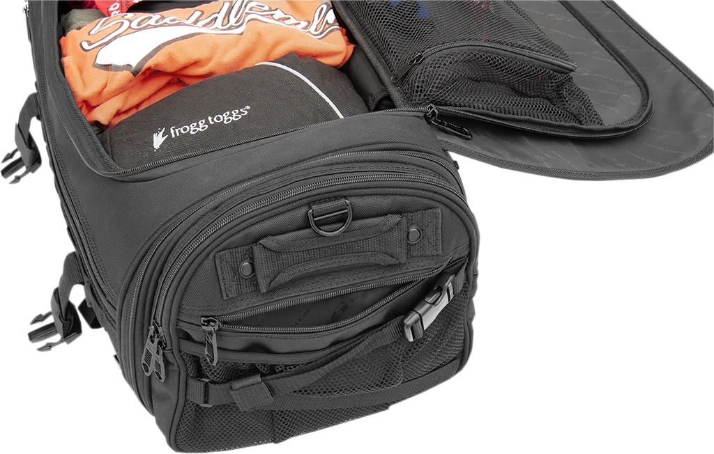Saddlemen TR3300 Tactical Deluxe Rack Bag - Black EX000043A - Back View