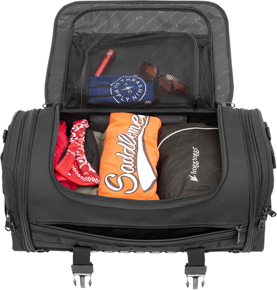 Saddlemen TR3300 Tactical Deluxe Rack Bag - Black EX000043A - Installation View