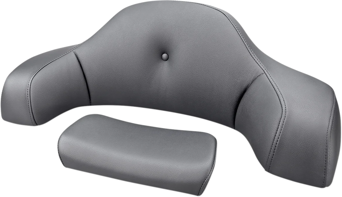 Saddlemen Tour-Pak® Backrest Pad Cover - Black w/ Black Stitching 88-11884RS - Side View