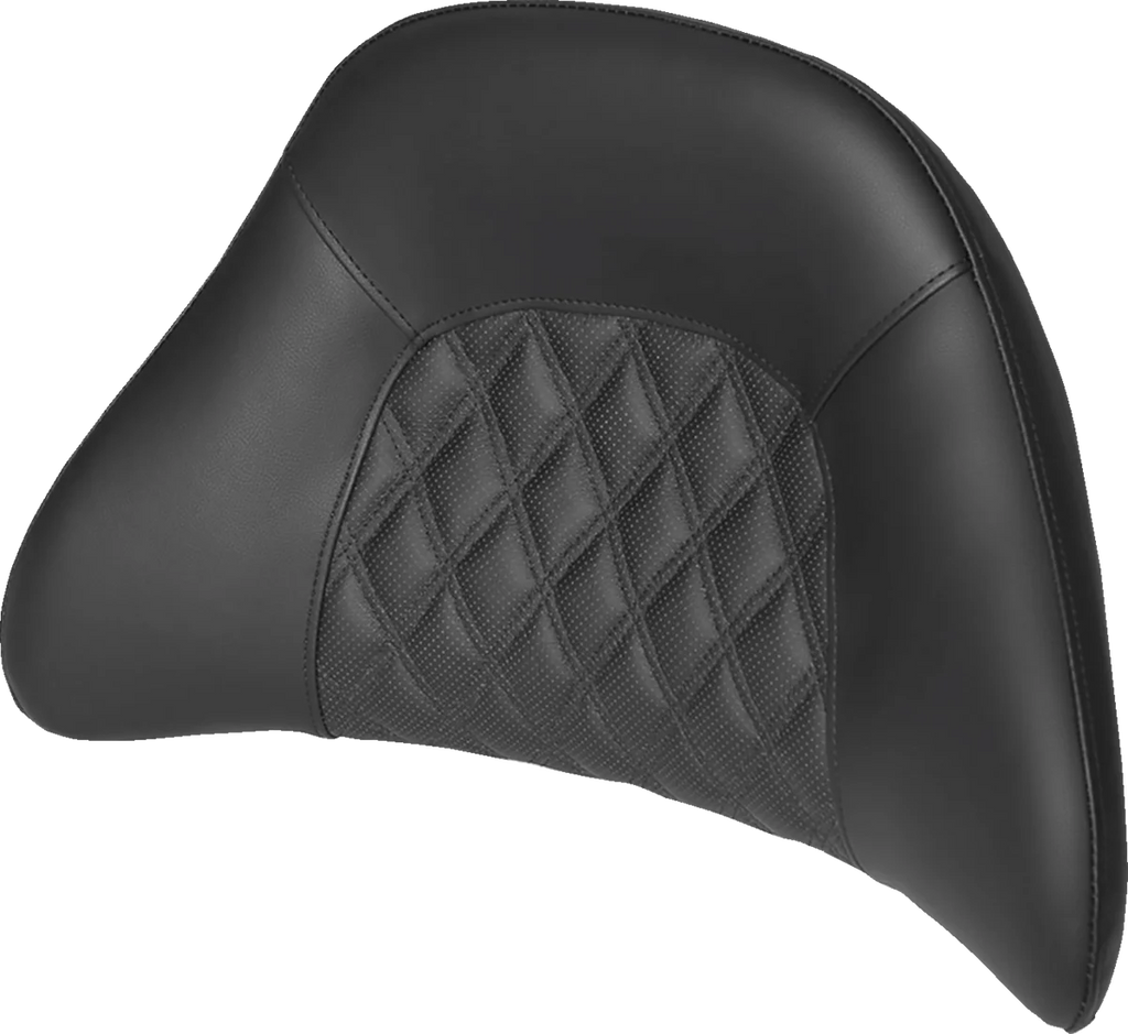 Saddlemen Tour-Pak® Backrest Pad Cover - Lattice Stitched - Black 01-11884LS - Main Product View