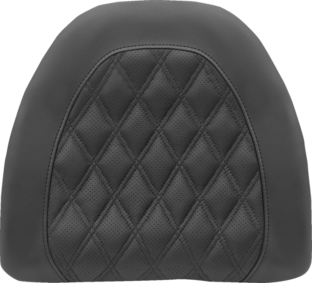 Saddlemen Tour-Pak® Backrest Pad Cover - Lattice Stitched - Black 88-11884LS - Main Product View