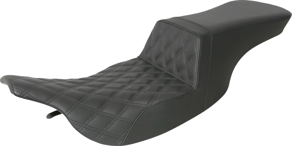 Saddlemen Tour Step-Up Seat - Front Lattice Stitch - Black - FL '97-'07 897-07-192 - Main Product View