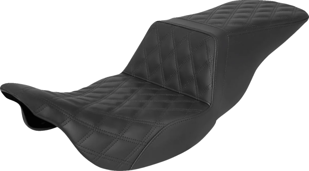 Saddlemen Tour Step-Up Seat - Full Lattice Stitch - Black - FL '08-'22 808-07B-195 - Main Product View