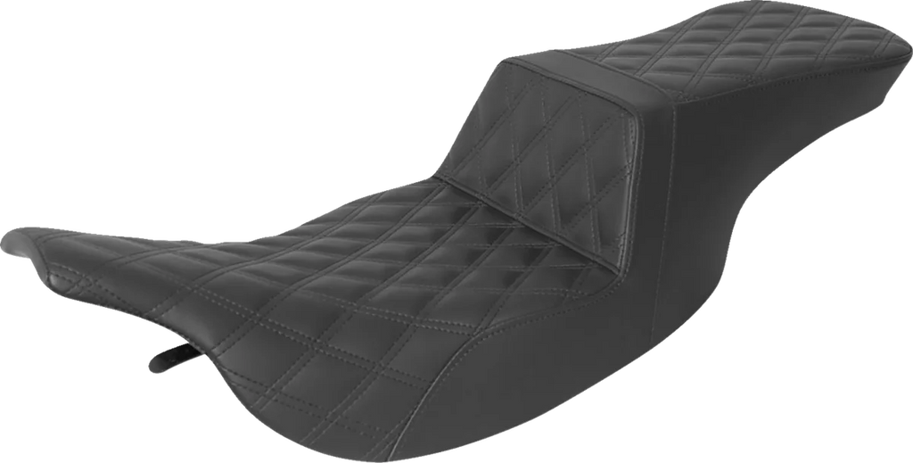 Saddlemen Tour Step-Up Seat - Full Lattice Stitch - Black - FL '97-'07 897-07-195 - Main Product View