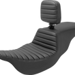Load image into Gallery viewer, Saddlemen Tour Step-Up Seat - Rider Backrest - Front Lattice Stitch - FLHR/FLHX '97-'07 897-06-192BR - Side View