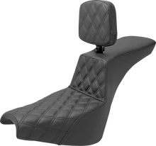 Load image into Gallery viewer, Saddlemen Tour Step-Up Seat - Rider Backrest - Front Lattice Stitch - FXBB/FXST '18-'23 818-30-192BR - Main Product View