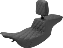 Load image into Gallery viewer, Saddlemen Tour Step-Up Seat - Rider Backrest - Full Lattice Stitch - FL '97-'07 897-07-195BR - Main Product View