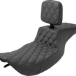 Load image into Gallery viewer, Saddlemen Tour Step-Up Seat - Rider Backrest - Full Lattice Stitch - FLHR/FLHX '97-'07 897-06-195BR - Main Product View
