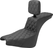 Load image into Gallery viewer, Saddlemen Tour Step-Up Seat - Rider Backrest - Full Lattice Stitch - FXBB/FXST '18-'23 818-30-195BR - Main Product View