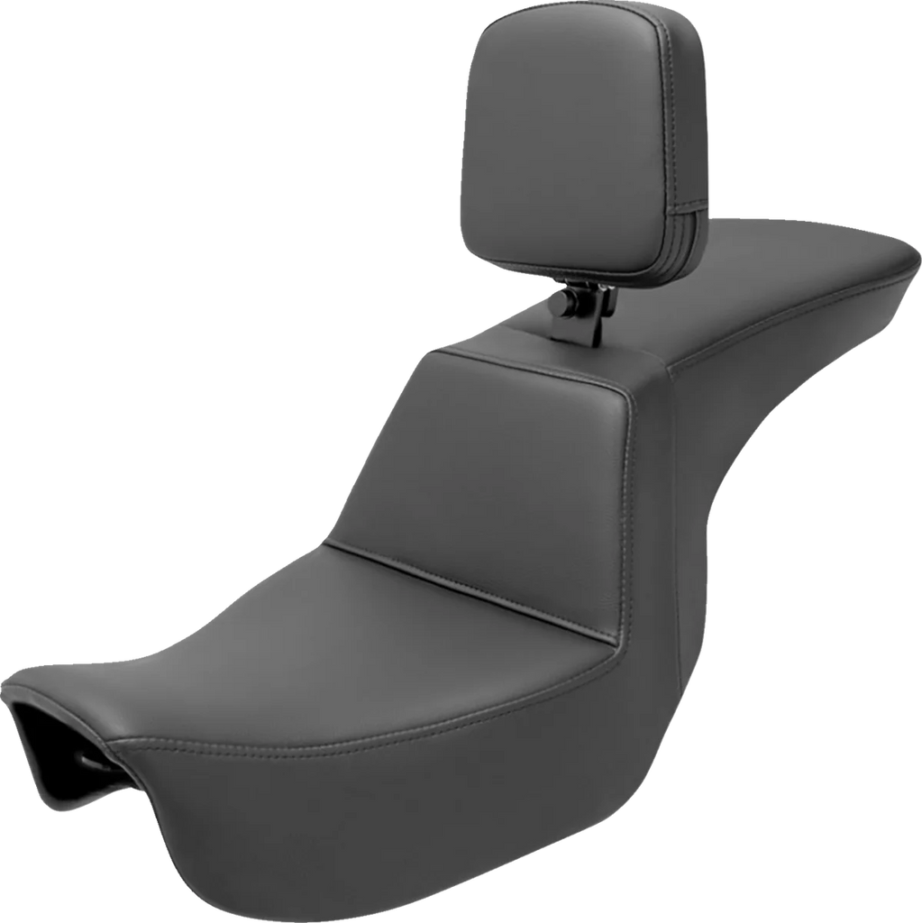 Saddlemen Tour Step-Up Seat - Rider Backrest - Plain - Dyna '06-'17 806-04-194BR - Main Product View