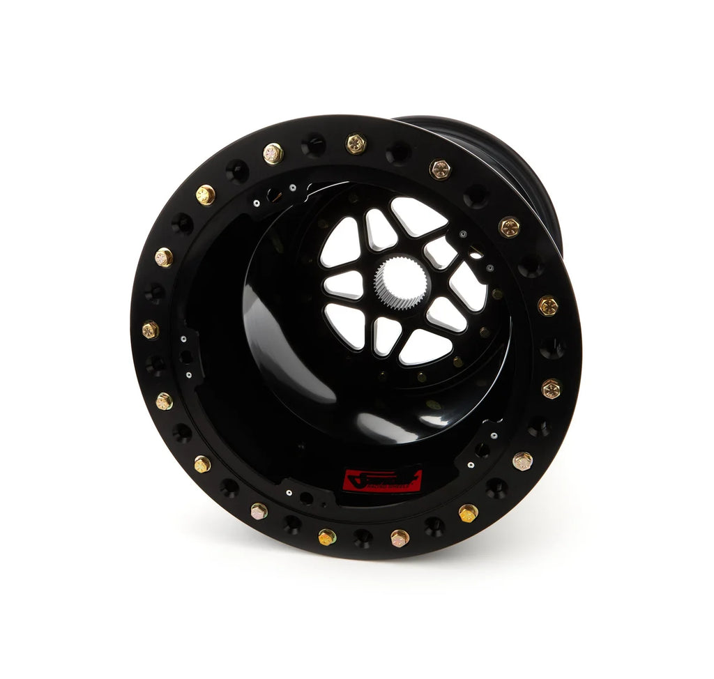 Sander Engineering Sprint Wheel 15x18 5in BS Outside Lock Black S15-185-SO2-B