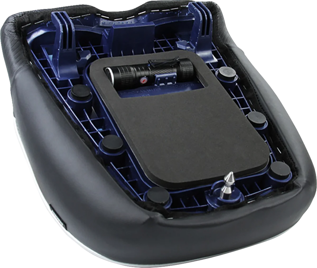 Sargent Seat Two-Piece Seat - Black - CarbonFX - Pan America - Side View