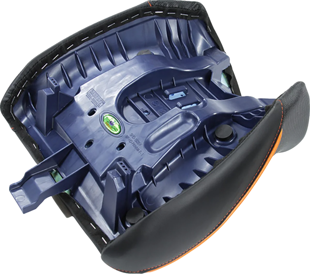 Sargent Seat Two-Piece Seat - Black - CarbonFX - Pan America - Back View
