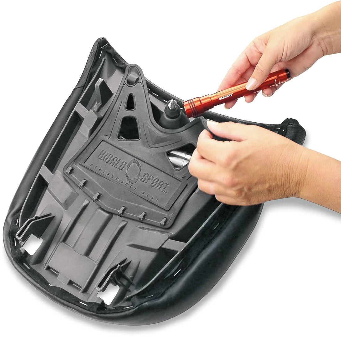 Sargent Seat World Sport™ Performance Seat - Black - Carbon FX - R1200 '04-'13 - Side View