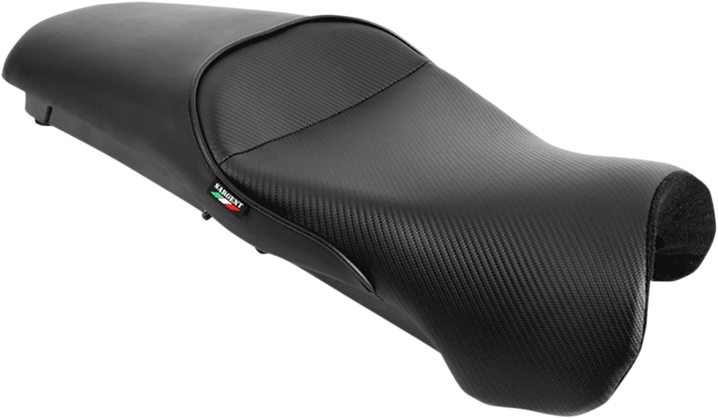 Sargent Seat World Sport™ Performance Seat - Black - Carbon FX - Regular - V-Strom 1000 '14-'19 - Side View