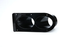 Load image into Gallery viewer, Schoenfeld Headers Pipe Shield Black Dual Outlet 3-1/2in 45 Degree 350TSB-45-2