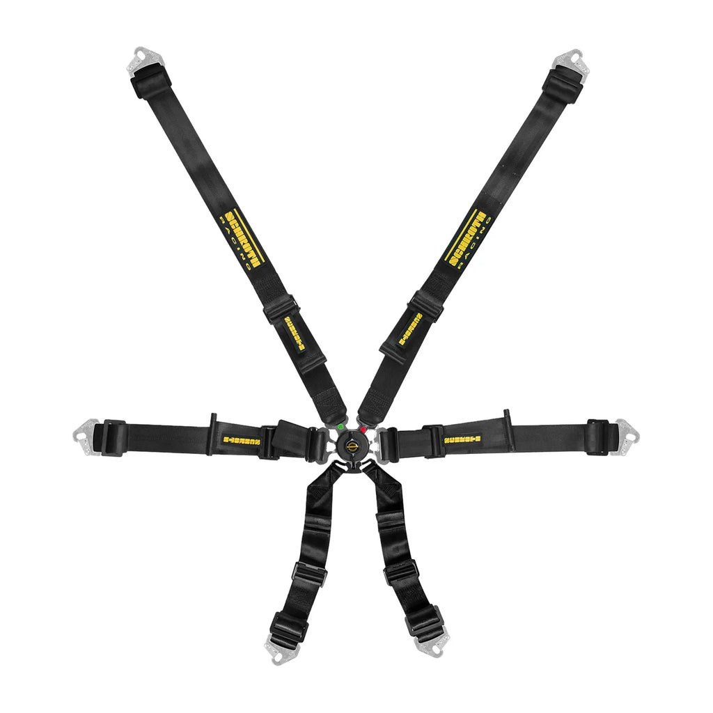 Schroth Racing 6pt Harness Flexi Black FIA Hans SR 94530-0-29