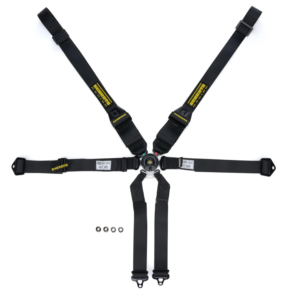 Schroth Racing Harness 6pt Profi 3 Pull -Up Lap RH Hans Shldr SR91556-6PU