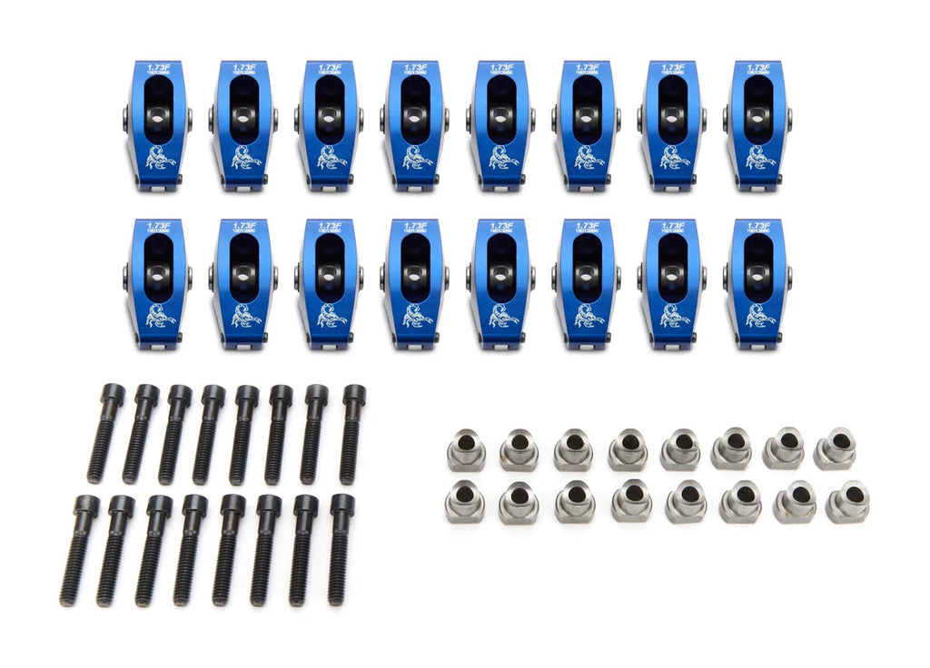 Scorpion Performance BBF Roller Rocker Arms 1.73 Ratio Ped. Mount 1024